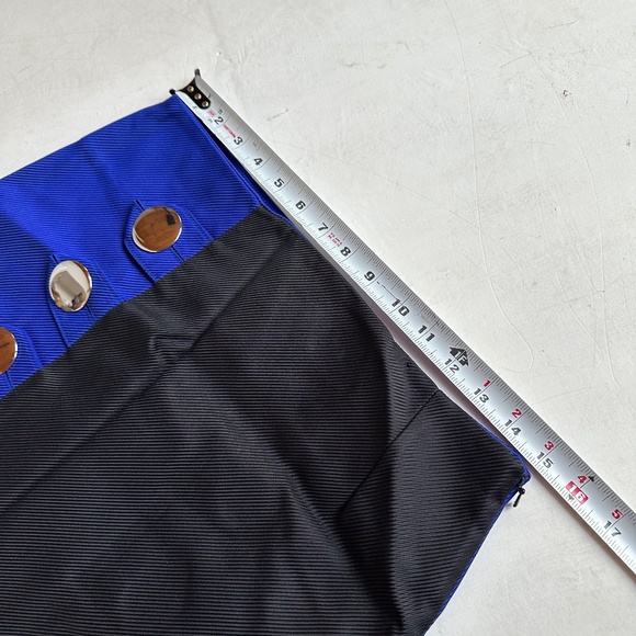 Marques Almeida Blue Black Colorblock Midi Skirt - Picture 5 of 8